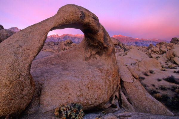 Sunset Mt. Whitney, Mobius Arch, Alabama Hill, CA